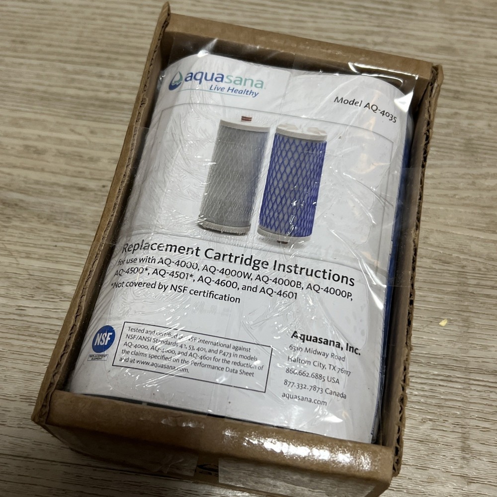 Aquasana AQ-4000 Replacement Water Filter Countertop Water Filter - New Open Box
